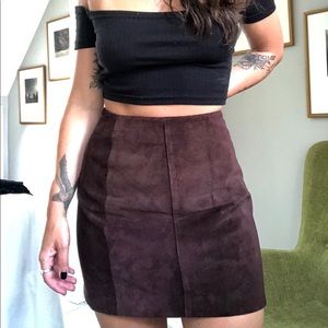 Vintage suede skirt